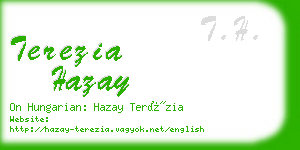 terezia hazay business card